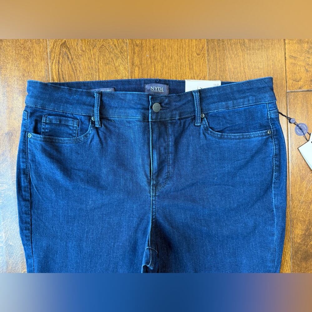 New NYDJ Marilyn Straight Crop Denim Jeans Women’s size 16P 16 Petite Rhapsody - Picture 2 of 6